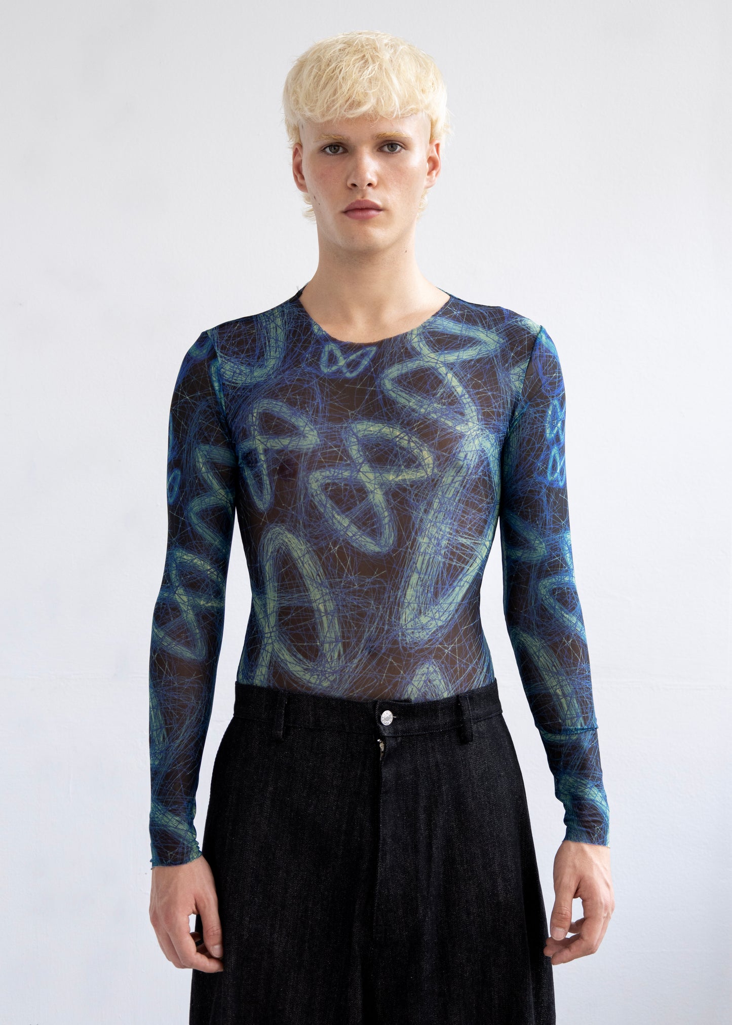 Blue Chaos Mesh Top