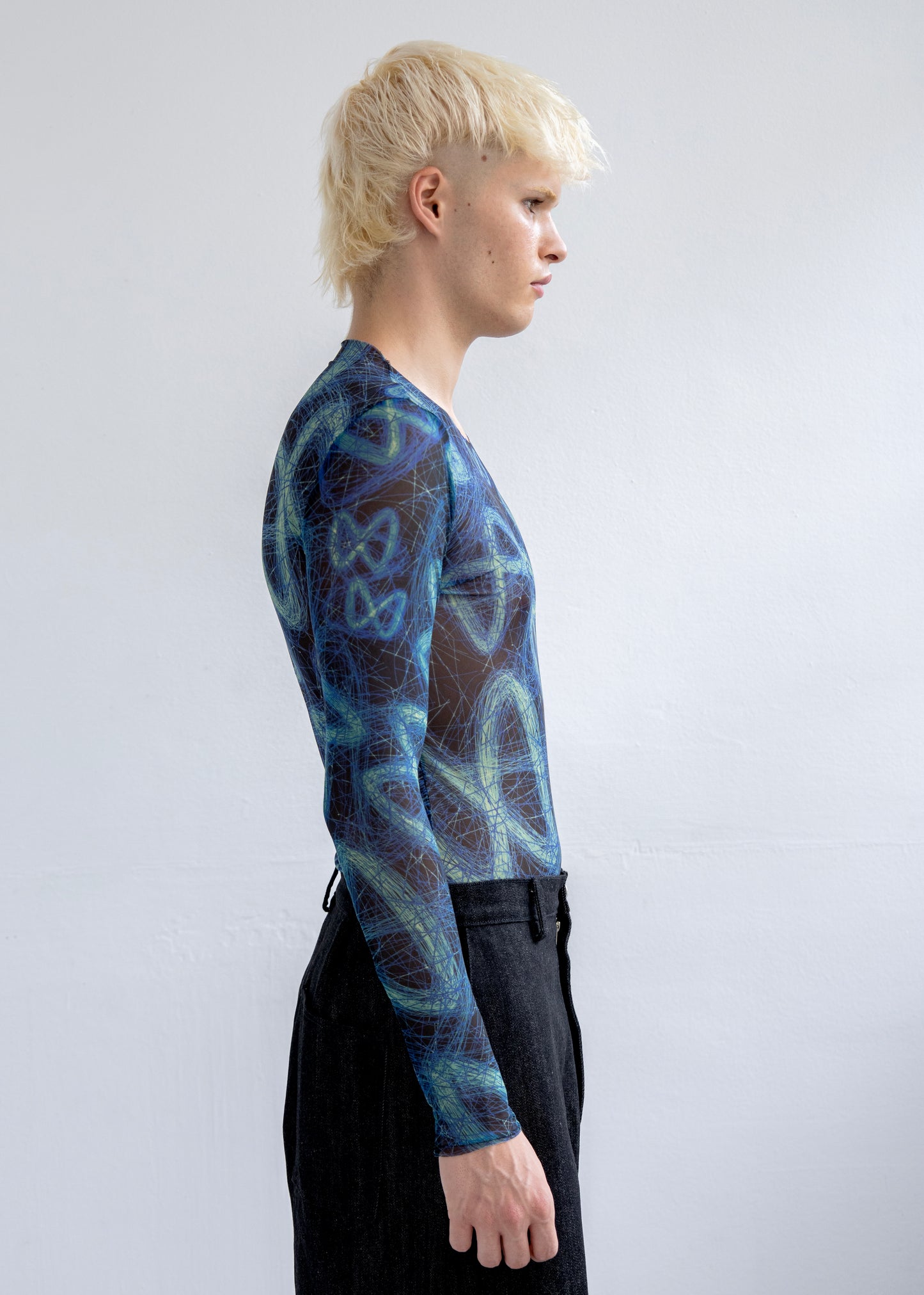 Blue Chaos Mesh Top