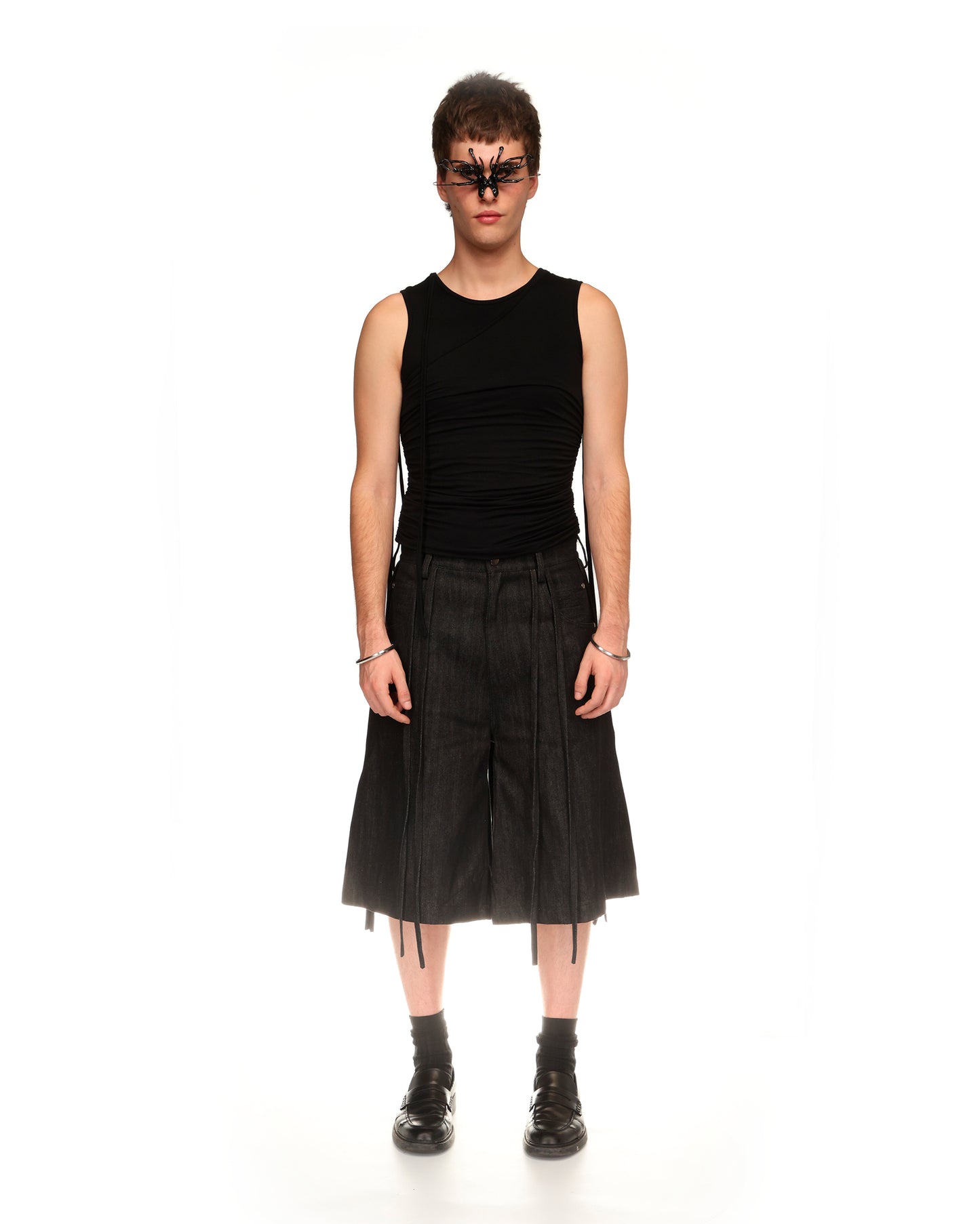 Overlayed Tank Top - Black