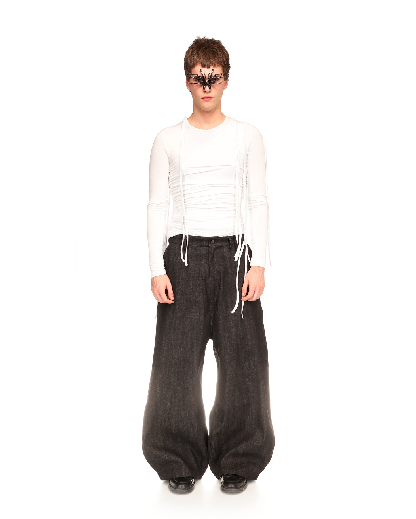 Overlayed Long Sleeve Top - White