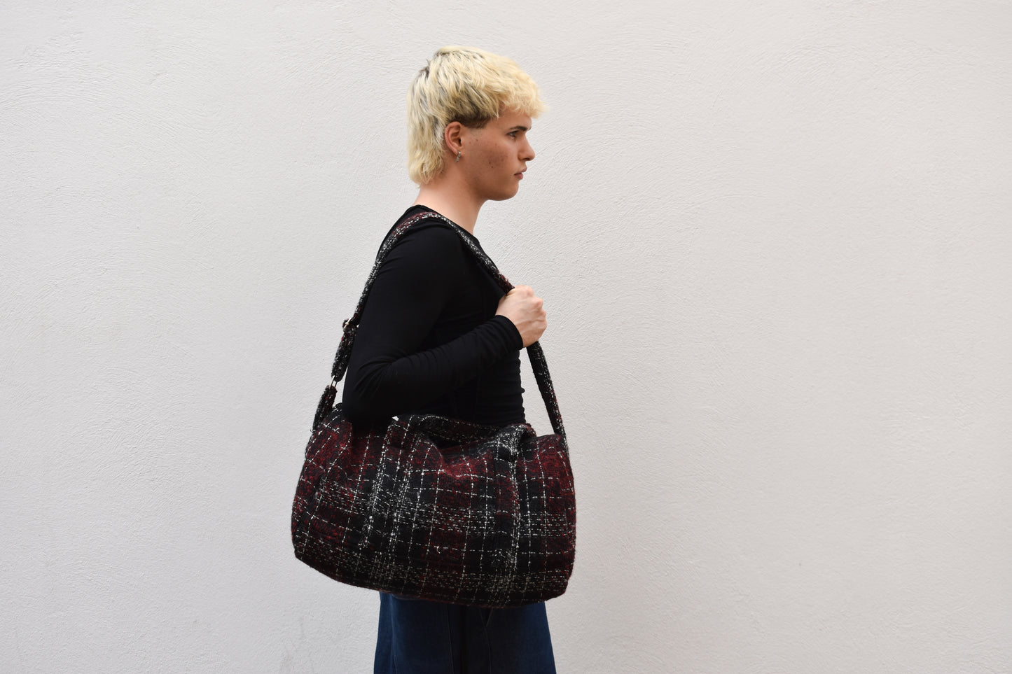 Reverse Mohair Bag