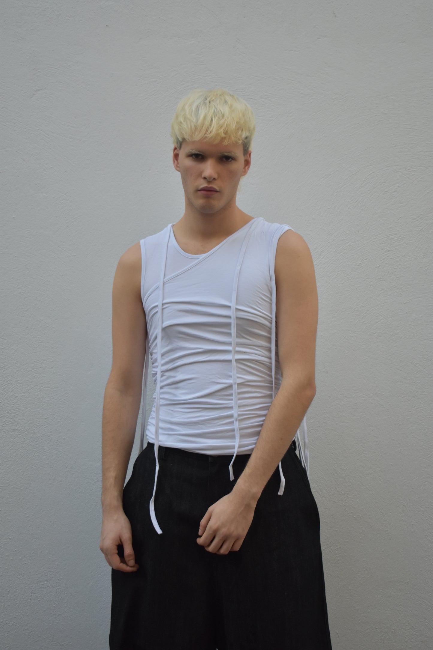 Overlayed Tank Top - White
