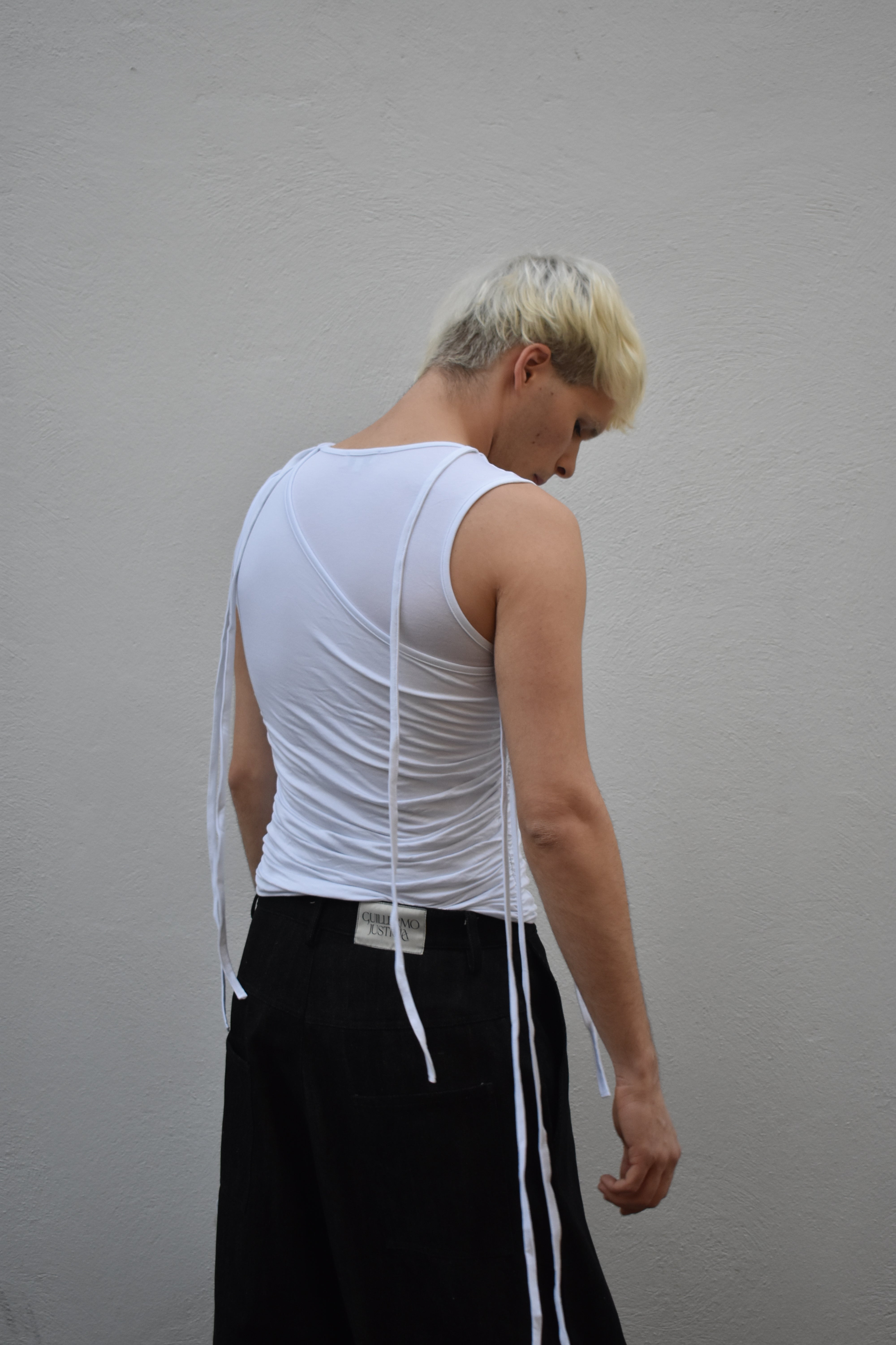 Overlayed Tank Top - White – Guillermo Justicia