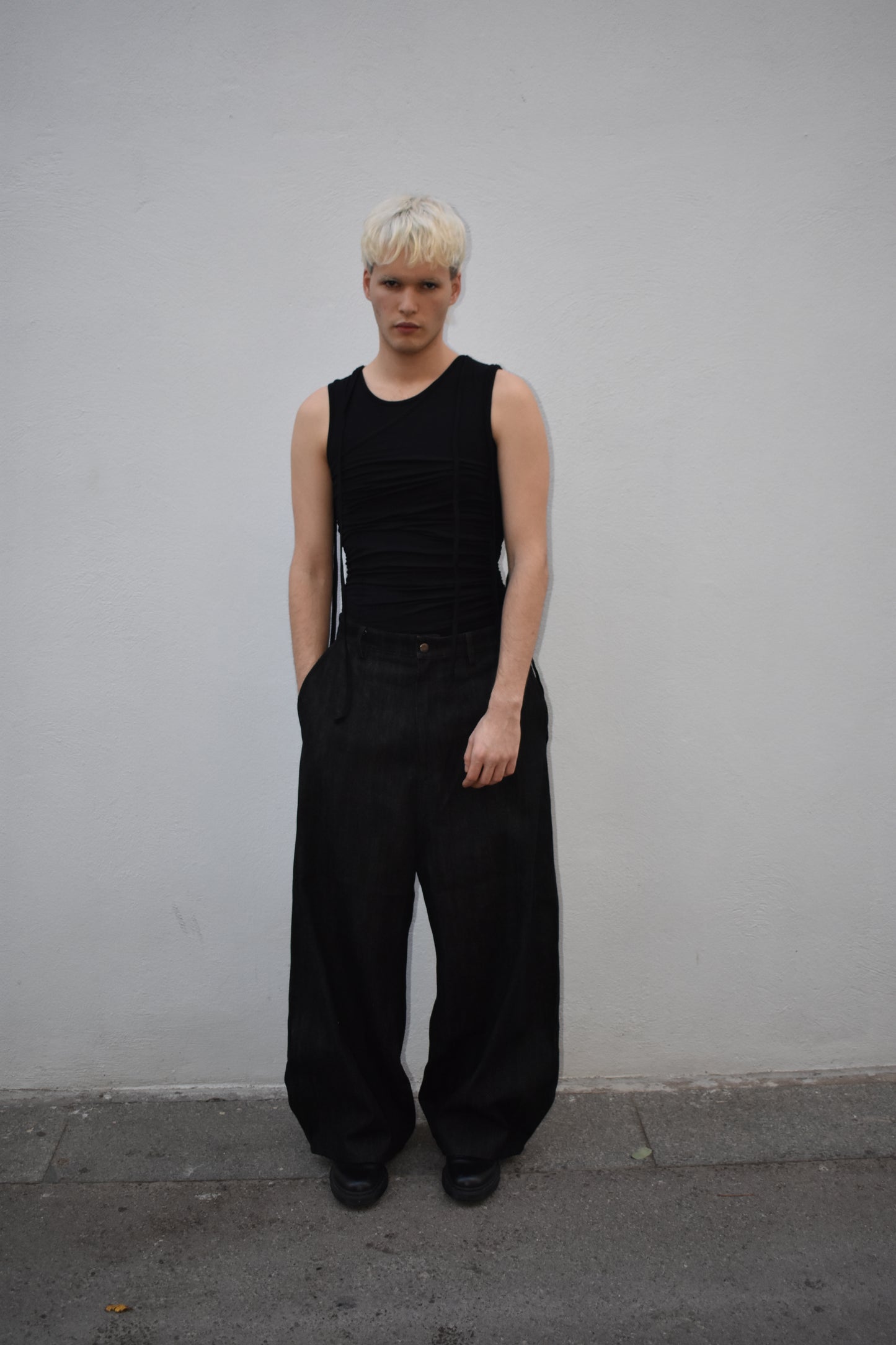 Overlayed Tank Top - Black