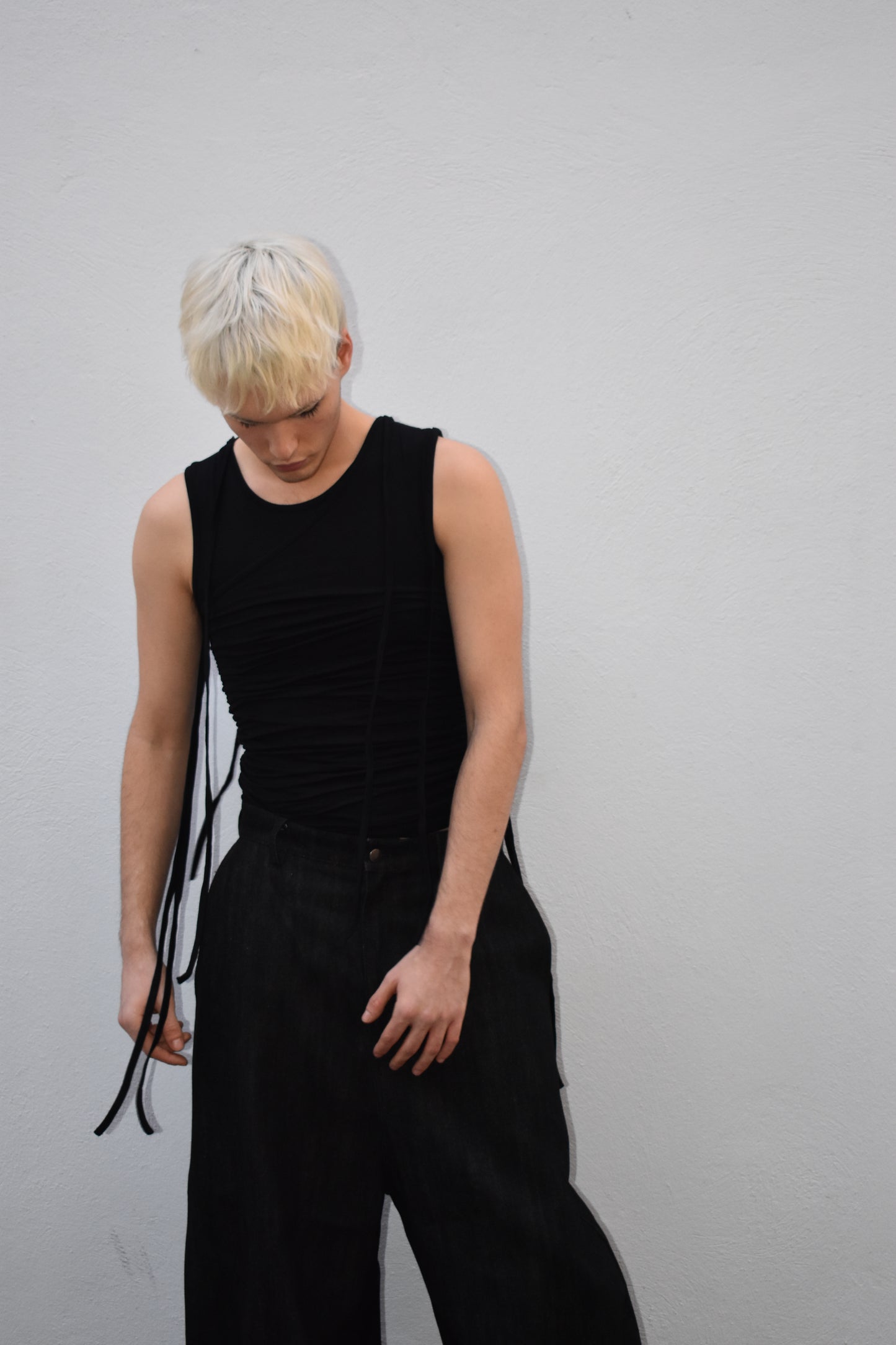 Overlayed Tank Top - Black