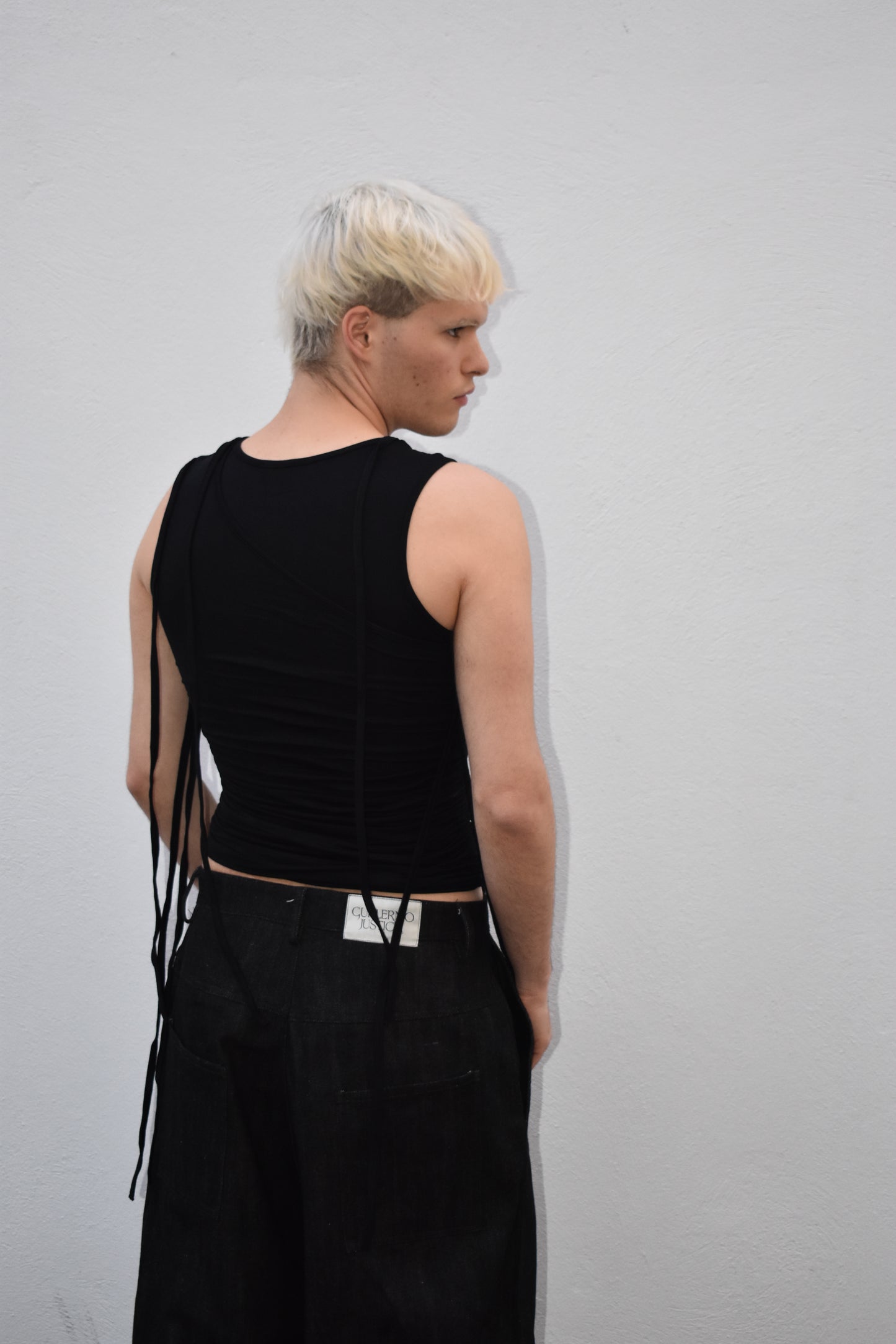 Overlayed Tank Top - Black