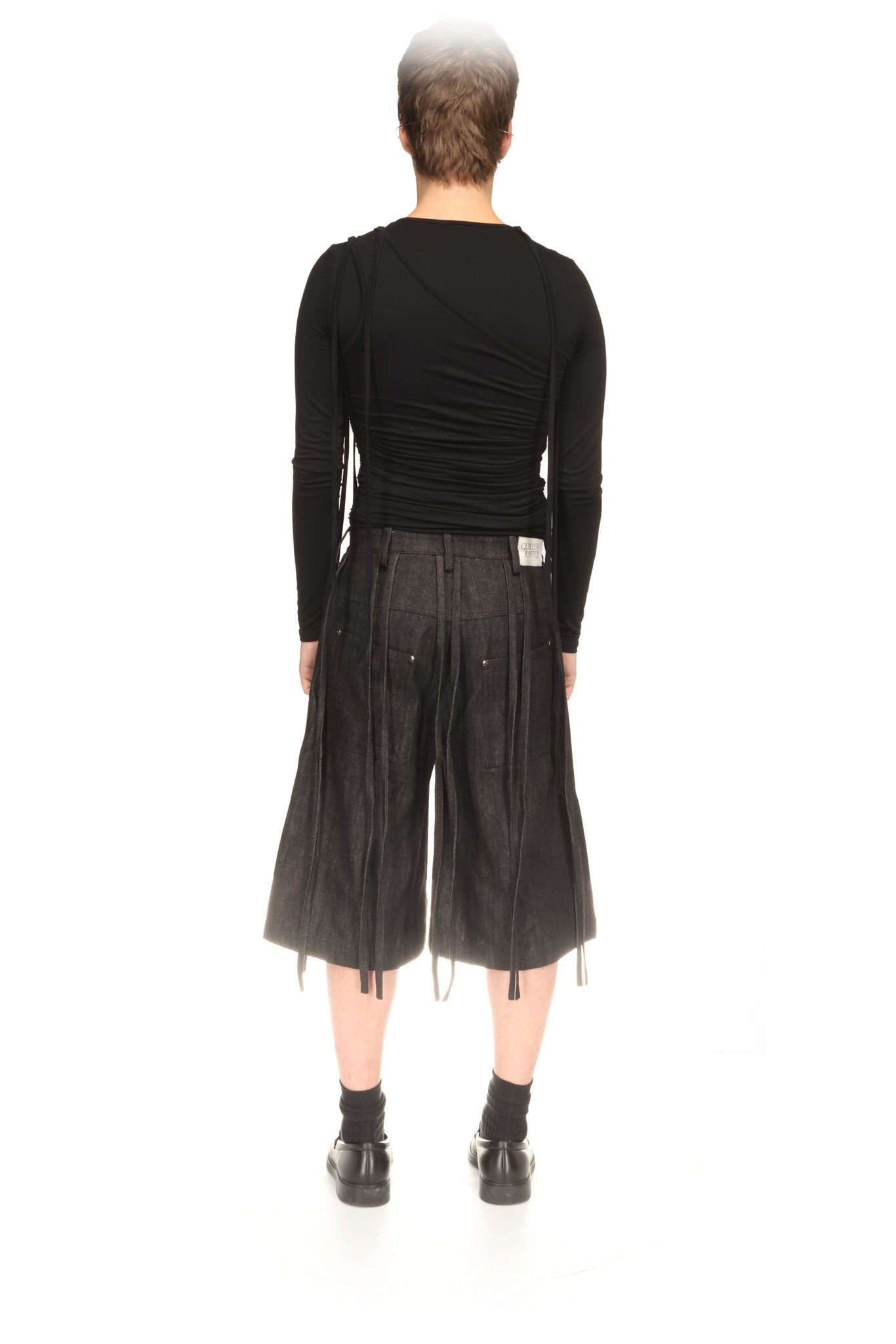 Overlayed Long Sleeve Top - Black